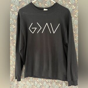 Black Graphic Sweater